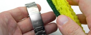 Removing Scratches From  An Omega Seamaster Clasp